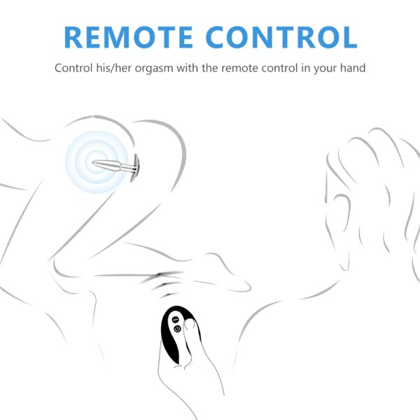 Metal Butt Plug Anal Plug Vibrator Wireless Remote Control Prostate Massager Adult 18 Gay Erotic Sex Toys for Men Women 10 Modes