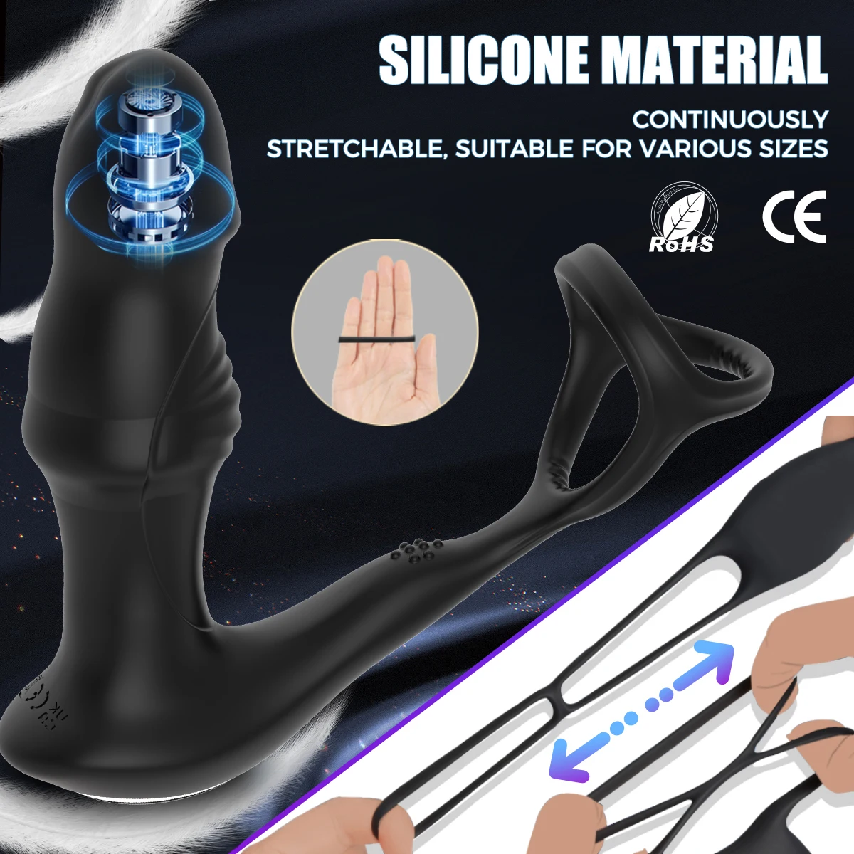 Bead Thrusting Prostate Massager For Men Remote Control Anal Vibrator Butt Plug With Vibration Gay Sex Toys Sex Toy for Couples