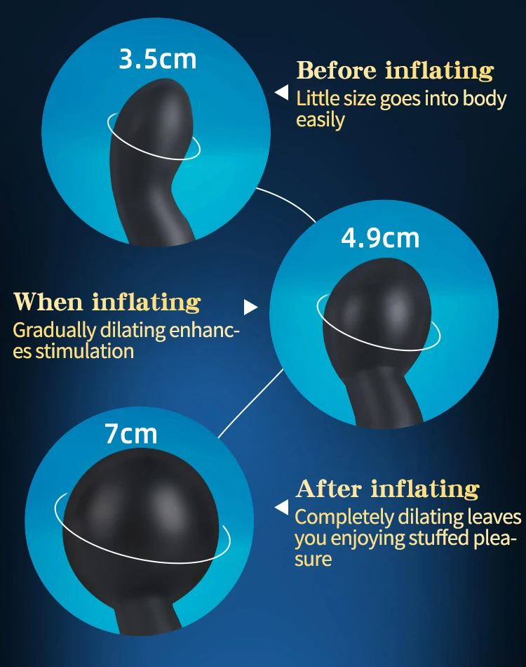 Wireless Remote Control Male Prostate Massager Inflatable Anal Plug Vibrating Butt Plug Anal Expansion Vibrator Sex Toys For Men