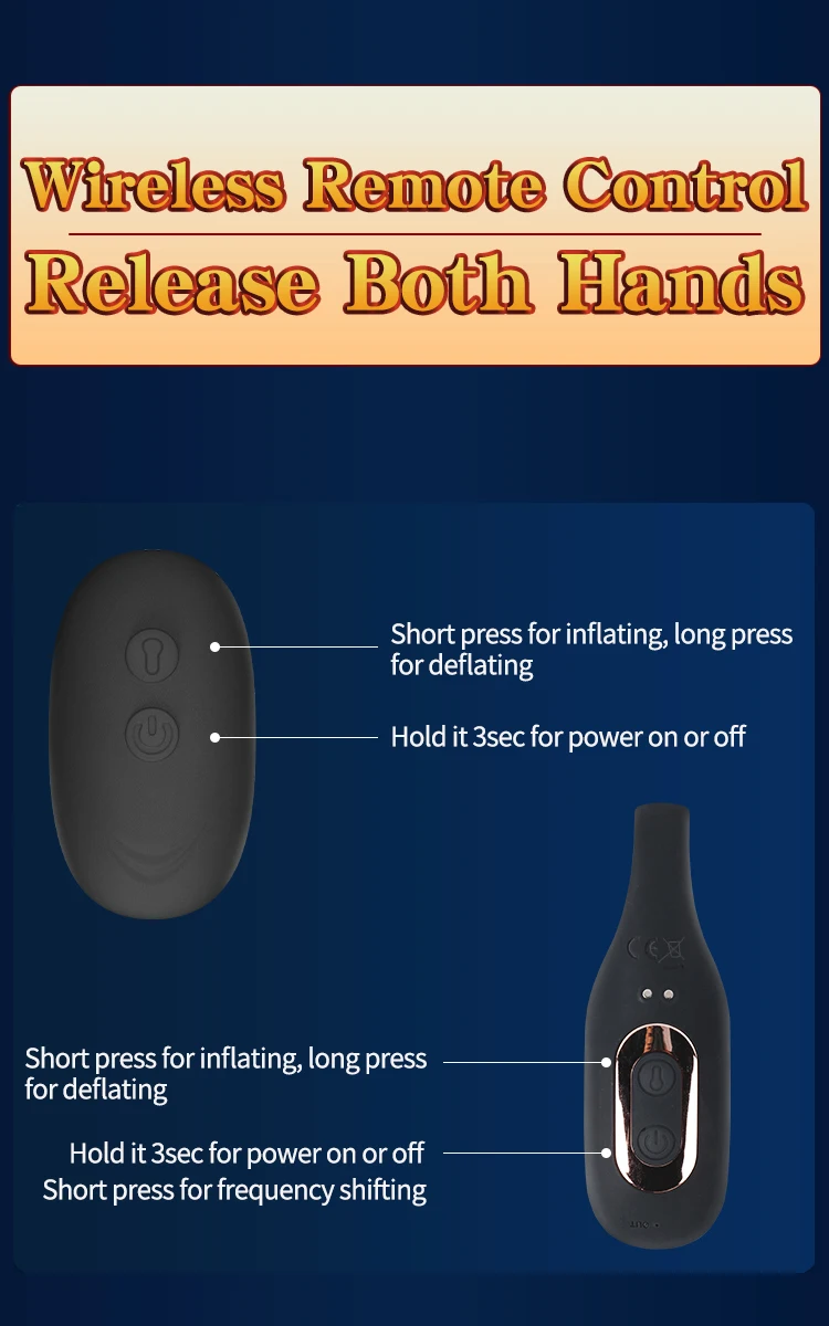 Wireless Remote Control Male Prostate Massager Inflatable Anal Plug Vibrating Butt Plug Anal Expansion Vibrator Sex Toys For Men
