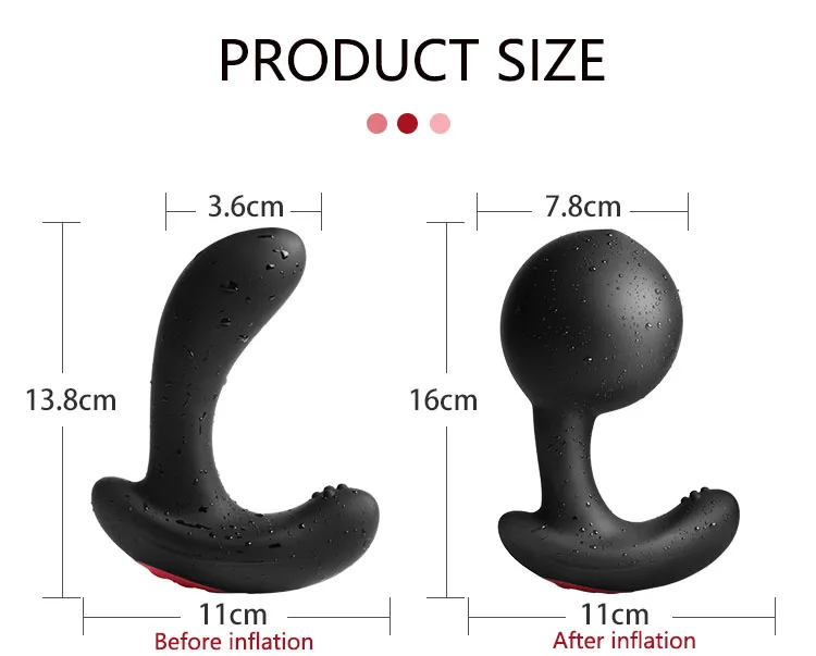 Wireless Remote Control Male Prostate Massager Inflatable Anal Plug Vibrating Butt Plug Anal Expansion Vibrator Sex Toys For Men