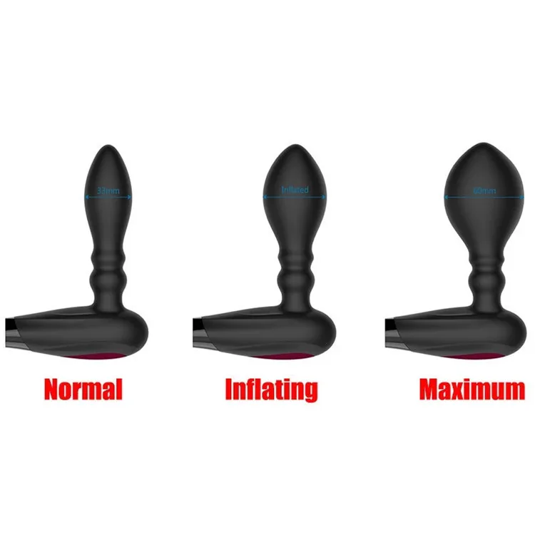 Wireless Remote Control Male Prostate Massager Inflatable Anal Plug Vibrating Butt Plug Anal Expansion Vibrator Sex Toys For Men