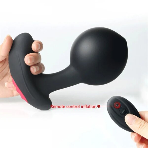 Wireless Remote Control Male Prostate Massager Inflatable Anal Plug Vibrating Butt Plug Anal Expansion Vibrator Sex Toys For Men