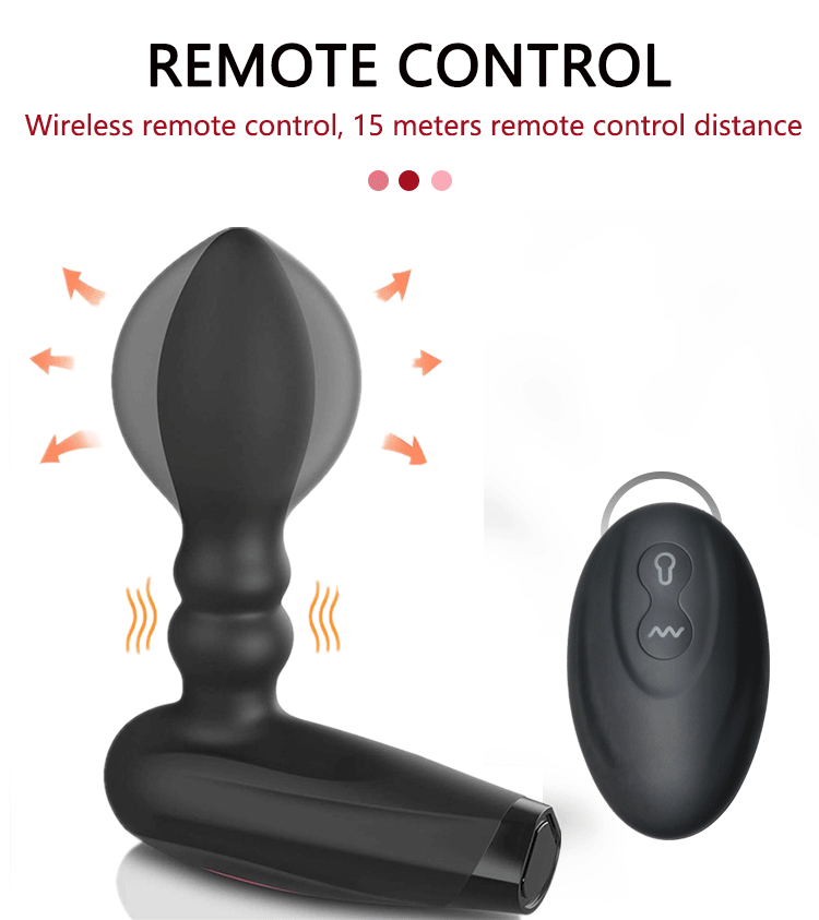 Wireless Remote Control Male Prostate Massager Inflatable Anal Plug Vibrating Butt Plug Anal Expansion Vibrator Sex Toys For Men