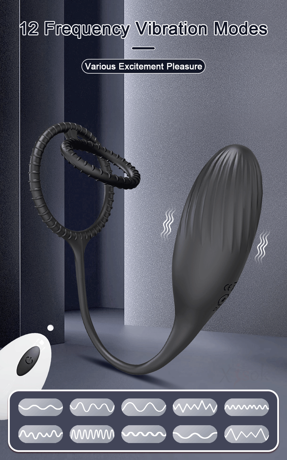 Vibrating Butt Plug with Penis Ring for Men Remote Control Anal Vibrator Prostate Massager for Gay Waterproof Sex Toy for Men