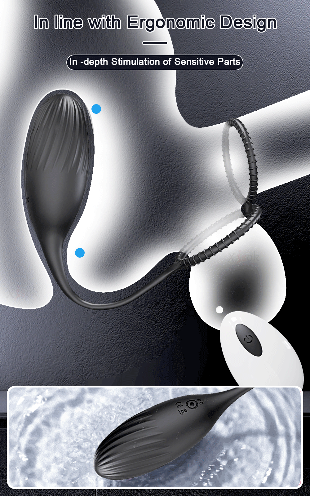 Vibrating Butt Plug with Penis Ring for Men Remote Control Anal Vibrator Prostate Massager for Gay Waterproof Sex Toy for Men