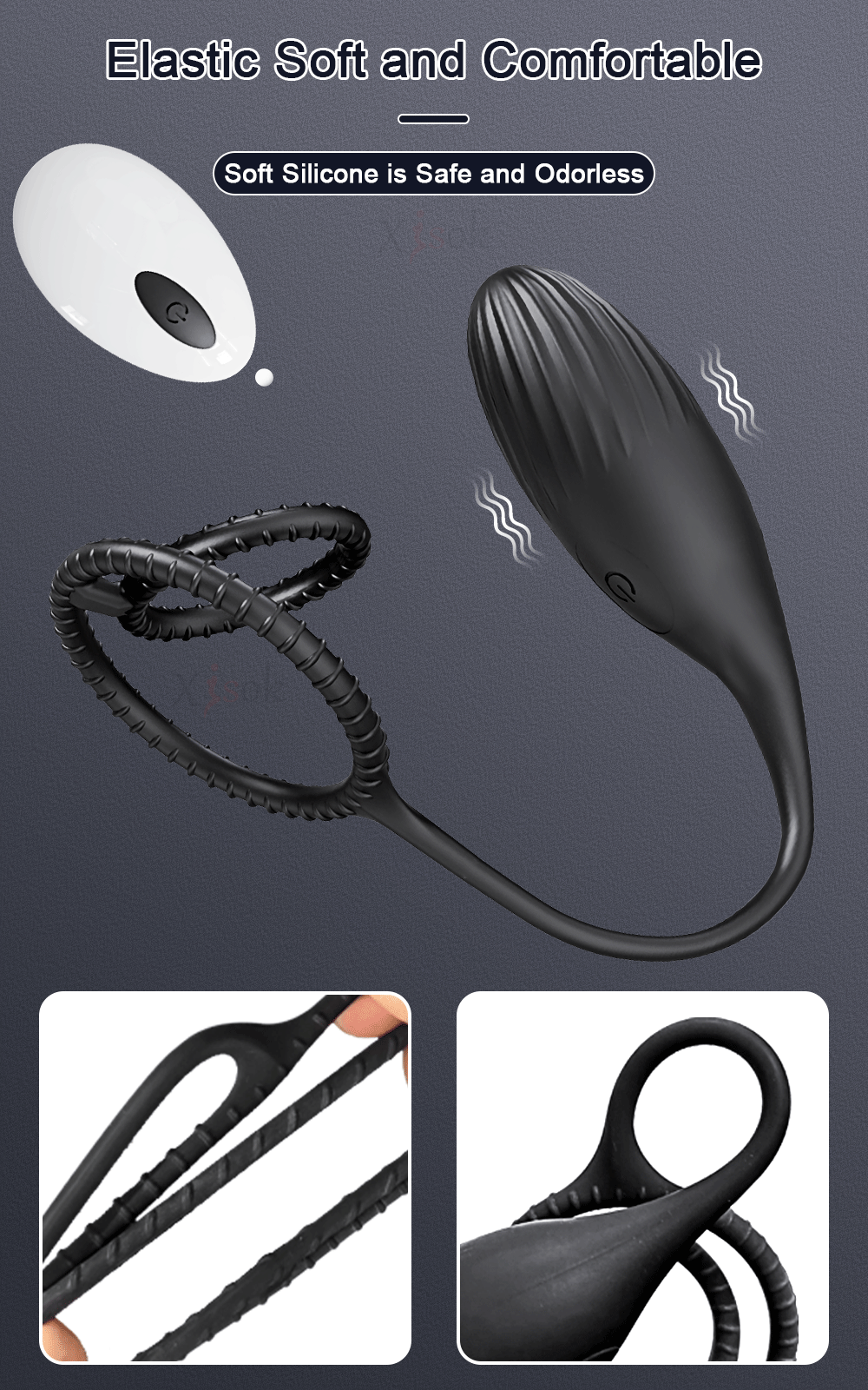 Vibrating Butt Plug with Penis Ring for Men Remote Control Anal Vibrator Prostate Massager for Gay Waterproof Sex Toy for Men