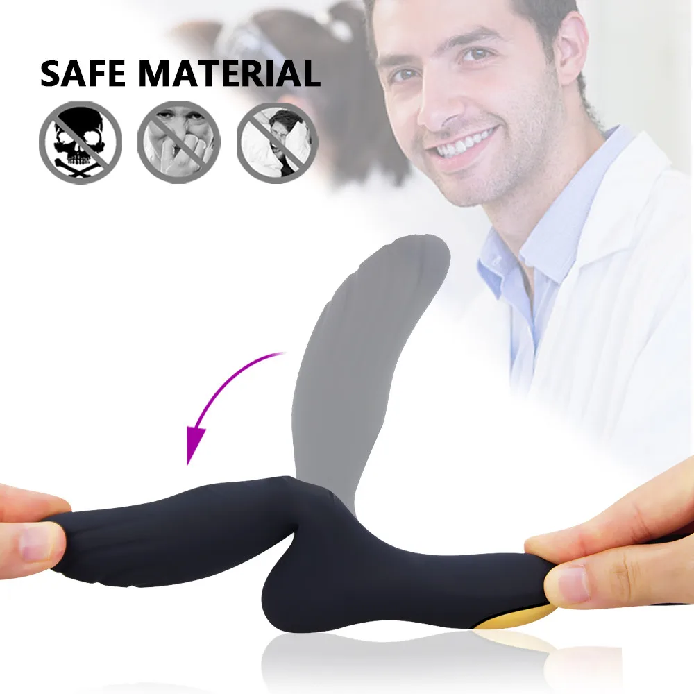 Male Prostate Massage Vibrator Sex Toys For Male Anal Plug Silicone Waterproof Prostate Stimulator Delay Ejaculation Vibrators