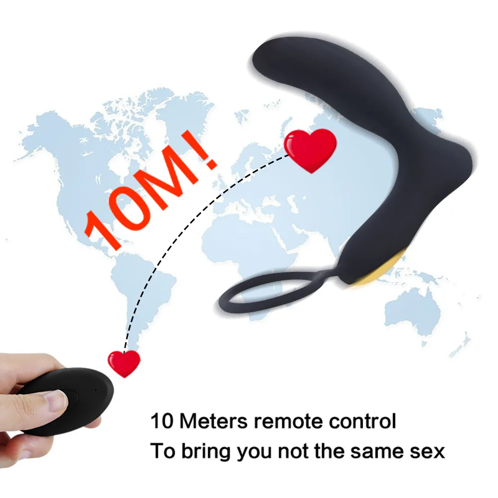 Male Prostate Massage Vibrator Sex Toys For Male Anal Plug Silicone Waterproof Prostate Stimulator Delay Ejaculation Vibrators