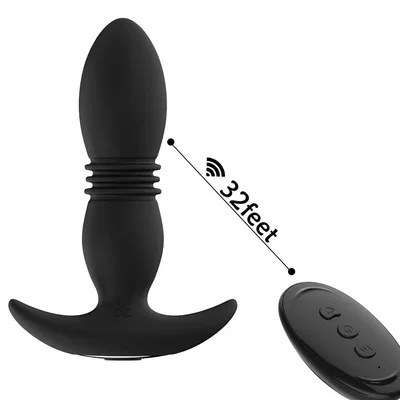 Telescopic Anal Plug Male Vibrating Butt Dildo Wireless Ass Sex Toys for Men Dildo Prostate Massager Men Buttplug Stimulator