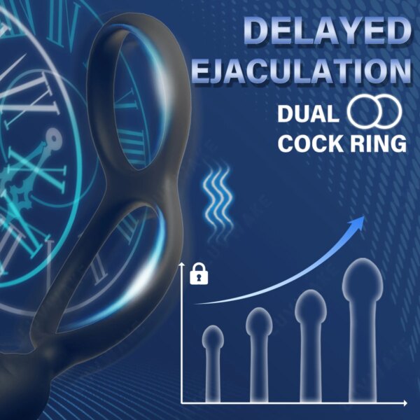 9 Wiggling Vibrating Prostate Massager Anal Vibrator with Penis Ring Beads Telescopic Anal Plug Butt Plug Male Sex Toys for Men