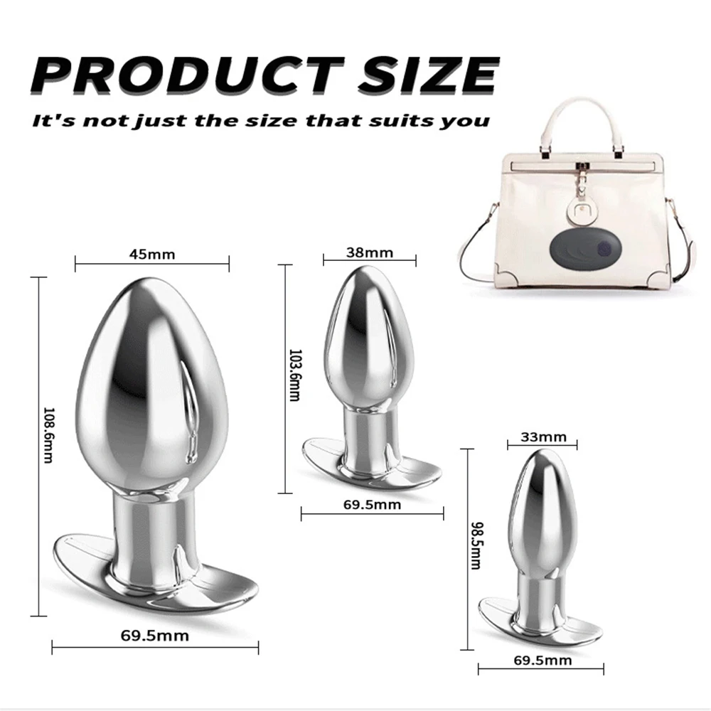 Stainless Steel Anal Vibrators For Men Prostate Masturbator Erotic Massager for Men Butt Plug Dildos Remote Control Anal Sex Toy Stainless Steel Anal Vibrators For Men Prostate Masturbator Erotic Massager for Men Butt Plug Dildos Remote Control Anal Sex Toy