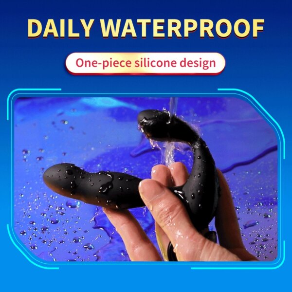 Male Prostate Massage Vibrator Anal Plug Wireless Control Wear Silicone Stimulate Massager Delay Ejaculation Ring Toy for Men