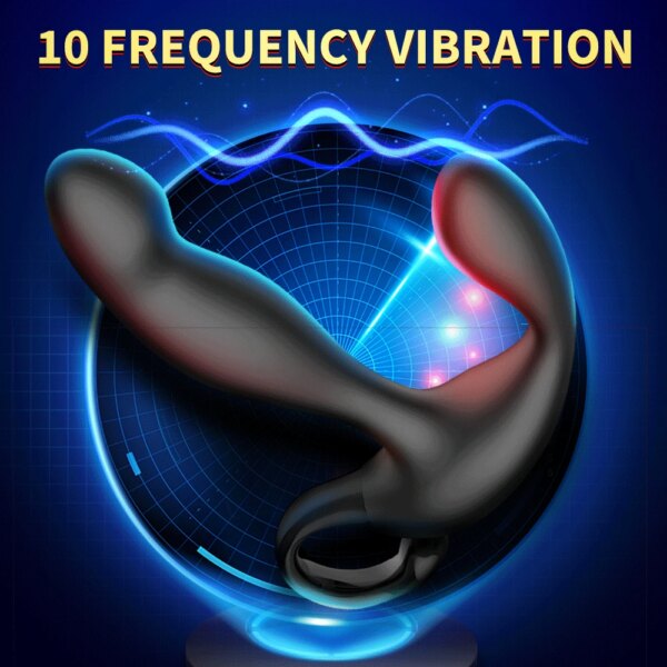 Male Prostate Massage Vibrator Anal Plug Wireless Control Wear Silicone Stimulate Massager Delay Ejaculation Ring Toy for Men
