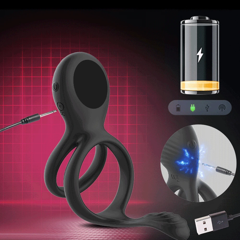 2 In 1 Vibrator Penis Cock Ring Anal Butt Plug Male Prostate Massager Wireless Remote Cockring Sleeve Sex Toys for Men Adults 2 In 1 Vibrator Penis Cock Ring Anal Butt Plug Male Prostate Massager Wireless Remote Cockring Sleeve Sex Toys for Men Adults