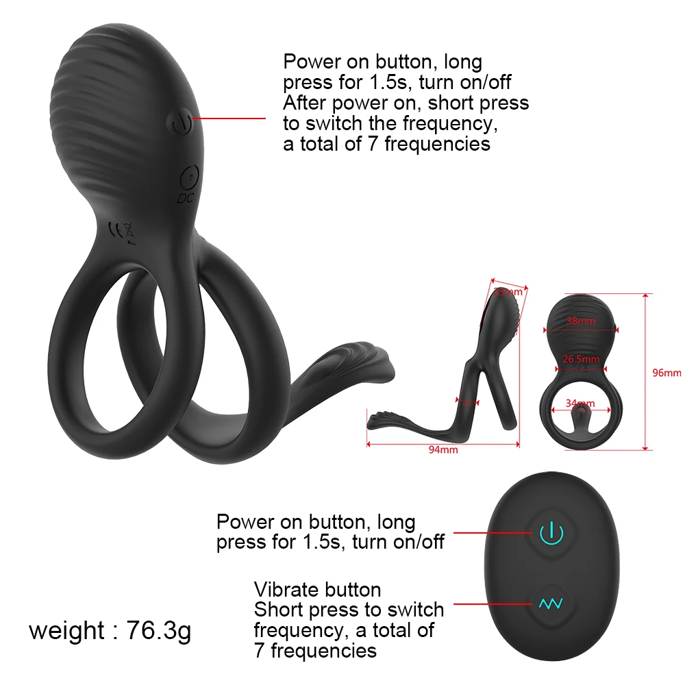 2 In 1 Vibrator Penis Cock Ring Anal Butt Plug Male Prostate Massager Wireless Remote Cockring Sleeve Sex Toys for Men Adults 2 In 1 Vibrator Penis Cock Ring Anal Butt Plug Male Prostate Massager Wireless Remote Cockring Sleeve Sex Toys for Men Adults