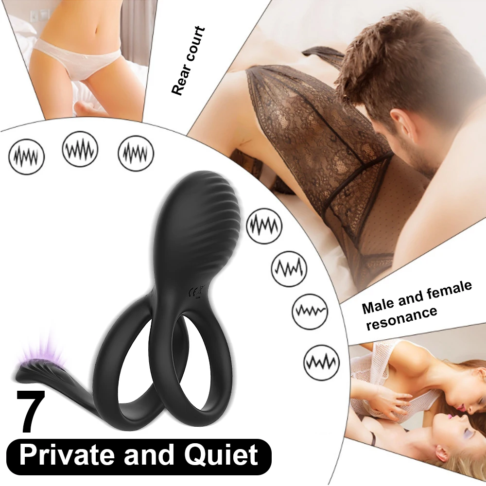 2 In 1 Vibrator Penis Cock Ring Anal Butt Plug Male Prostate Massager Wireless Remote Cockring Sleeve Sex Toys for Men Adults 2 In 1 Vibrator Penis Cock Ring Anal Butt Plug Male Prostate Massager Wireless Remote Cockring Sleeve Sex Toys for Men Adults