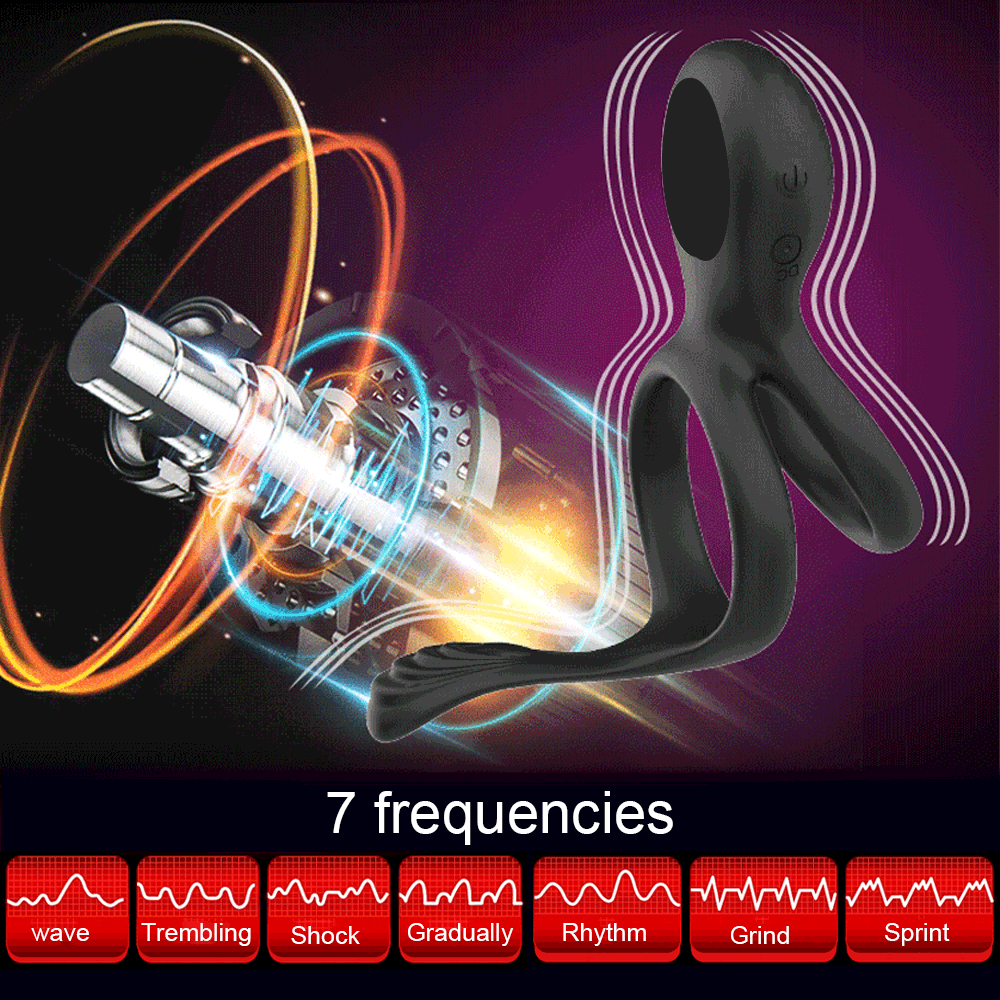 2 In 1 Vibrator Penis Cock Ring Anal Butt Plug Male Prostate Massager Wireless Remote Cockring Sleeve Sex Toys for Men Adults 2 In 1 Vibrator Penis Cock Ring Anal Butt Plug Male Prostate Massager Wireless Remote Cockring Sleeve Sex Toys for Men Adults