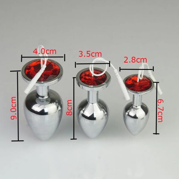 Electro Stimulation Butt Plug Dildo Vibrator,Electric Shock Vagina Anal Dilator Prostate Massage,BDSM Sex Toys For Couples