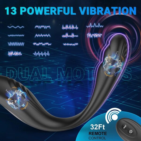 Remote Control Penis Ring Anal Plug Vibrators For Men Cock Ring Delay Exerciser Prostate Stimulator Massager Sex Toys for Men