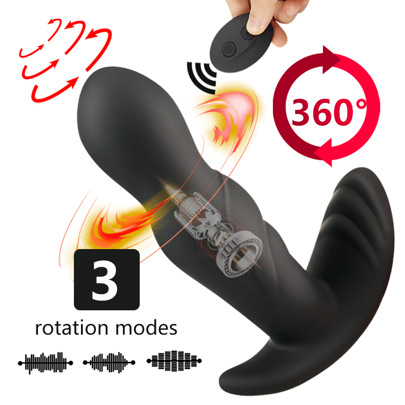 360 Degree Prostate Massager Rotating Anal Vibrator Male Masturbator Butt Plug Vibrators Sex Toys For Men Prostate Stimulator
