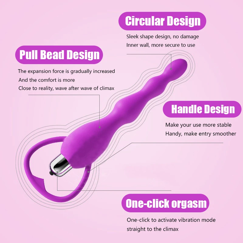 10 Modes Anal Vibrator Sex Toys For Women Anal Beads Vibrator Gay Toy Prostate Massage Smooth Butt Silicone Plug Adult Products
