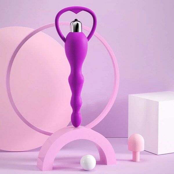 10 Modes Anal Vibrator Sex Toys For Women Anal Beads Vibrator Gay Toy Prostate Massage Smooth Butt Silicone Plug Adult Products