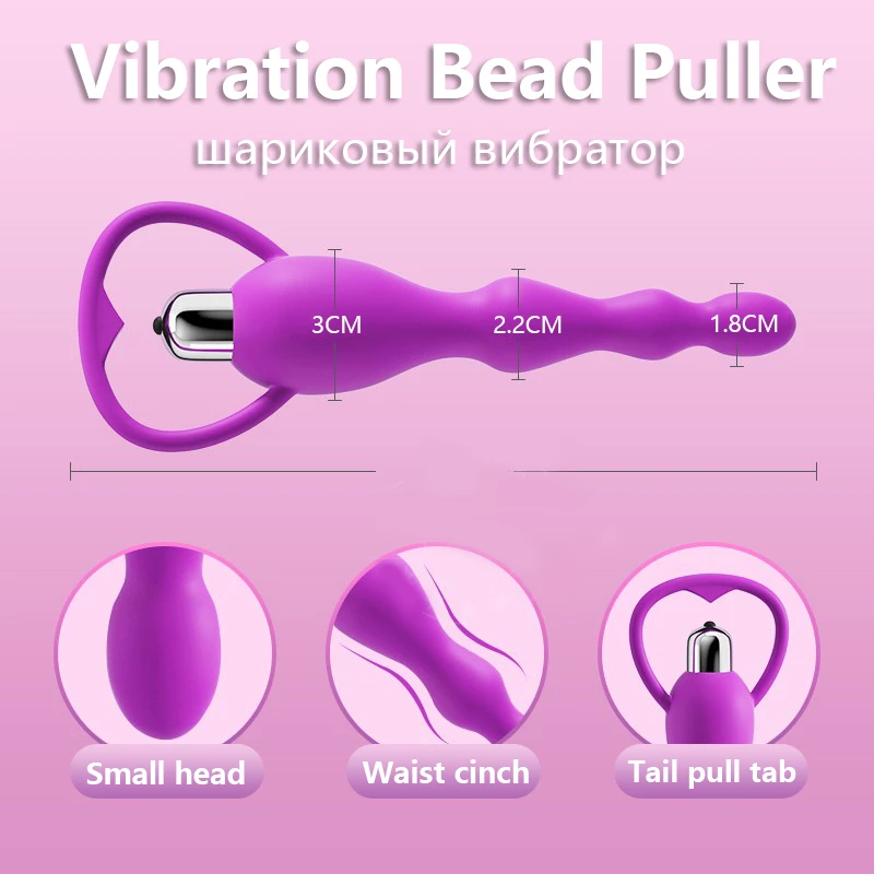 10 Modes Anal Vibrator Sex Toys For Women Anal Beads Vibrator Gay Toy Prostate Massage Smooth Butt Silicone Plug Adult Products