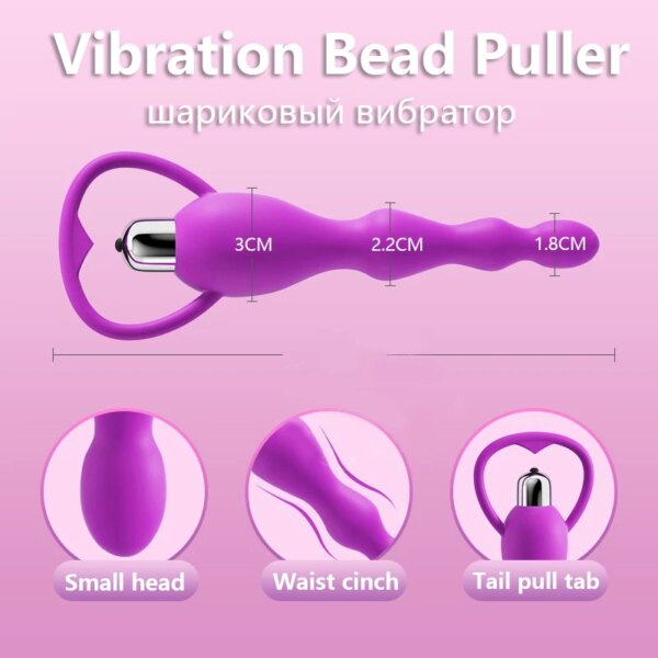10 Modes Anal Vibrator Sex Toys For Women Anal Beads Vibrator Gay Toy Prostate Massage Smooth Butt Silicone Plug Adult Products