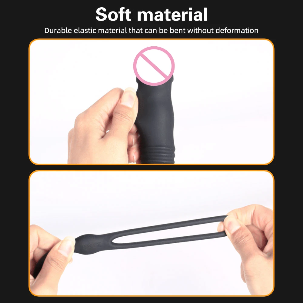 Male Prostate Massager Anal Plug With Penis Ring Telescopic Vibrator Wireless Control Anus Sperm-Locking Ring Sex Toy For Men