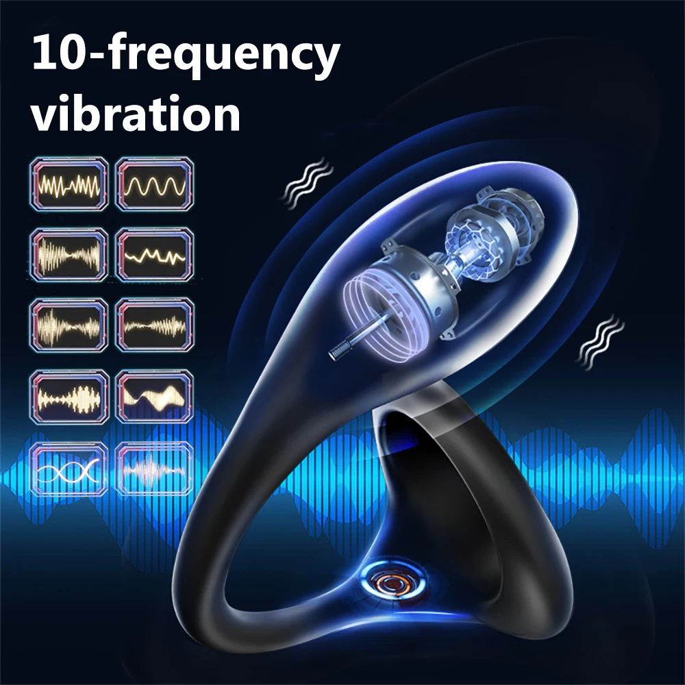 Cock Vibrator Male Prostate Massager Remote Control Plug Anal Butt Stimulator Sperm Lock Ring Penis Cock Sex Toy for Men Couple