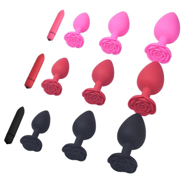 Anal Butt Plug Soft Silicone Prostate Massager Adult Gay Products Anal Plug Mini Erotic Bullet Vibrator Sex Toys for Women Men