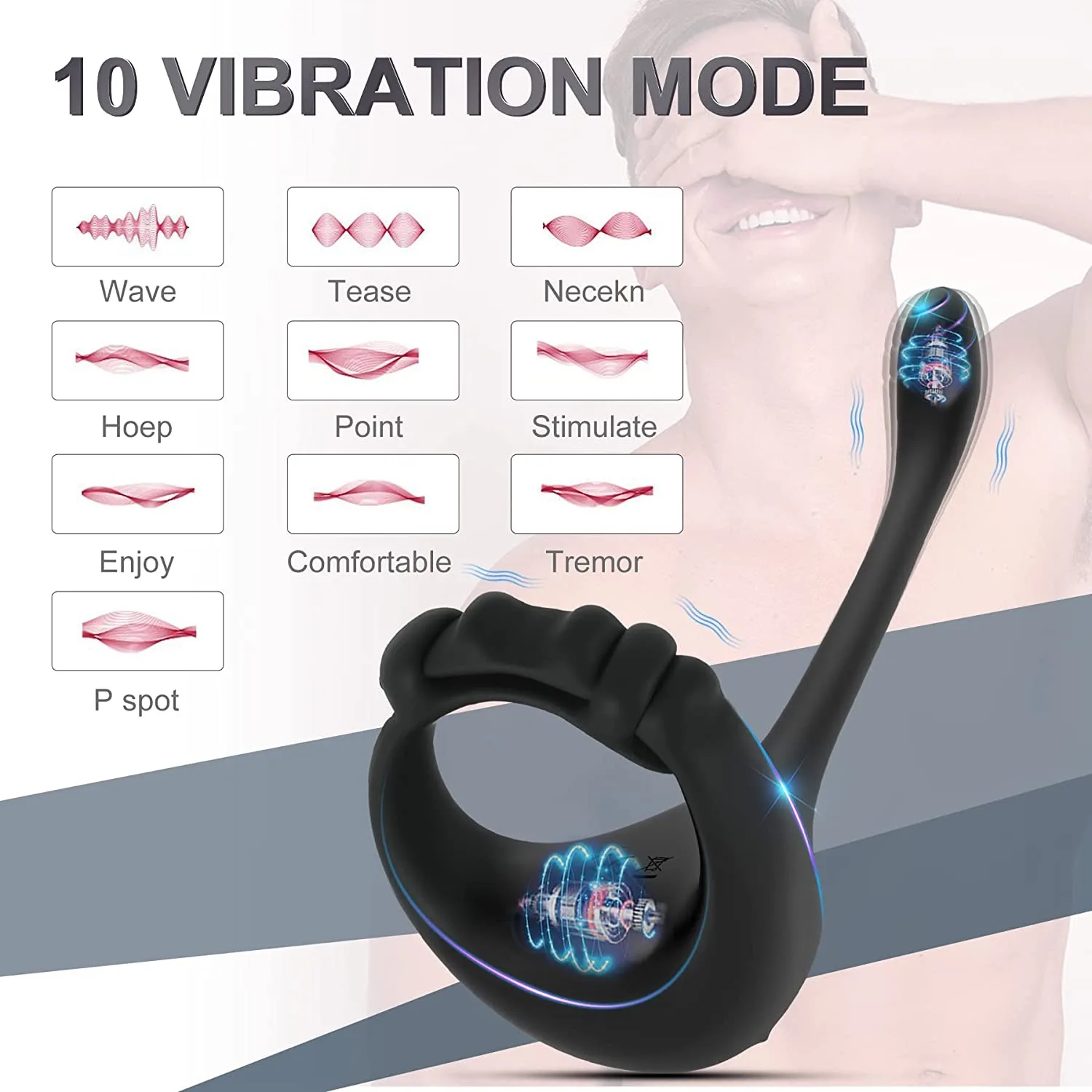 Prostate Massager Testis Cock Vibrator Anal Plugs Butt Stimulate Delay Ejaculate Penis Ring Cocking Remote Sex Toy Men Sextoy