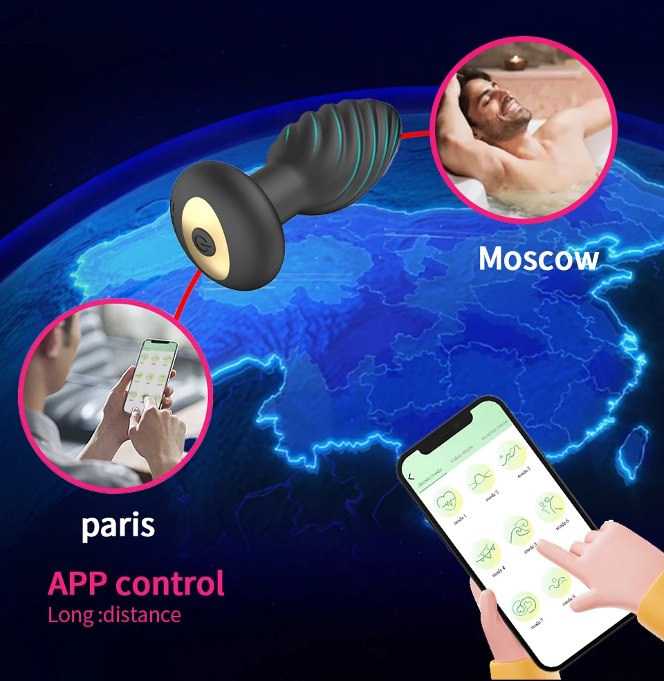 Anal Plug Vibrator APP Remote Control Male Sex Toy Prostate Massager Female Masturbator Dildo Vibration Stimulation Adult Orgasm Anal Plug Vibrator APP Remote Control Male Sex Toy Prostate Massager Female Masturbator Dildo Vibration Stimulation Adult Orgasm