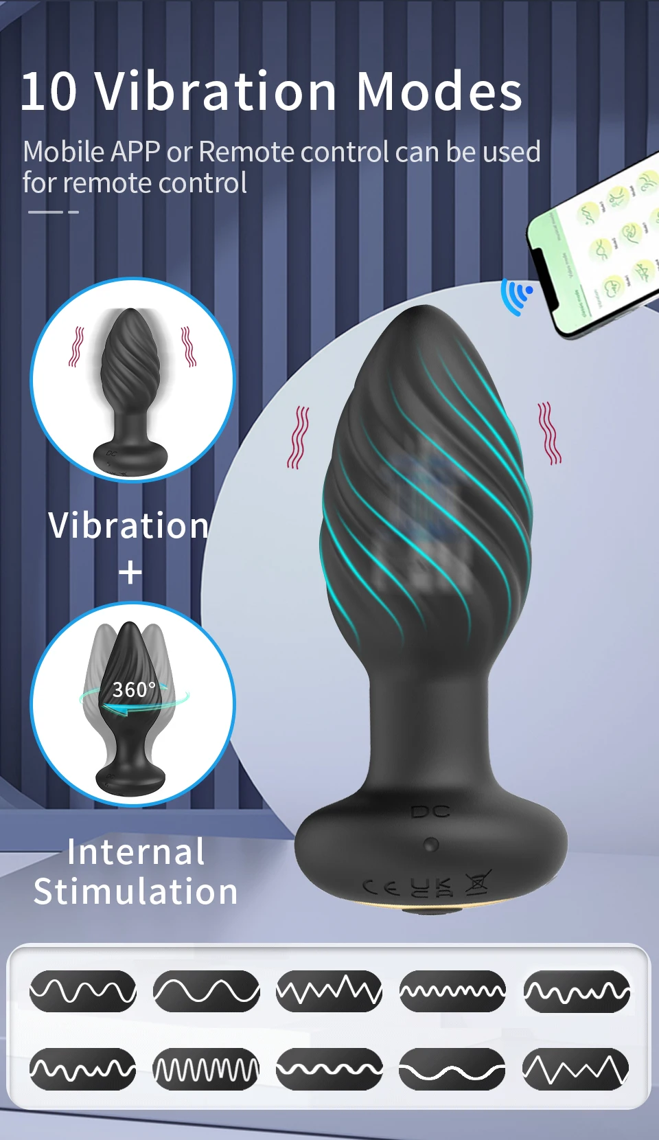 Anal Plug Vibrator APP Remote Control Male Sex Toy Prostate Massager Female Masturbator Dildo Vibration Stimulation Adult Orgasm Anal Plug Vibrator APP Remote Control Male Sex Toy Prostate Massager Female Masturbator Dildo Vibration Stimulation Adult Orgasm
