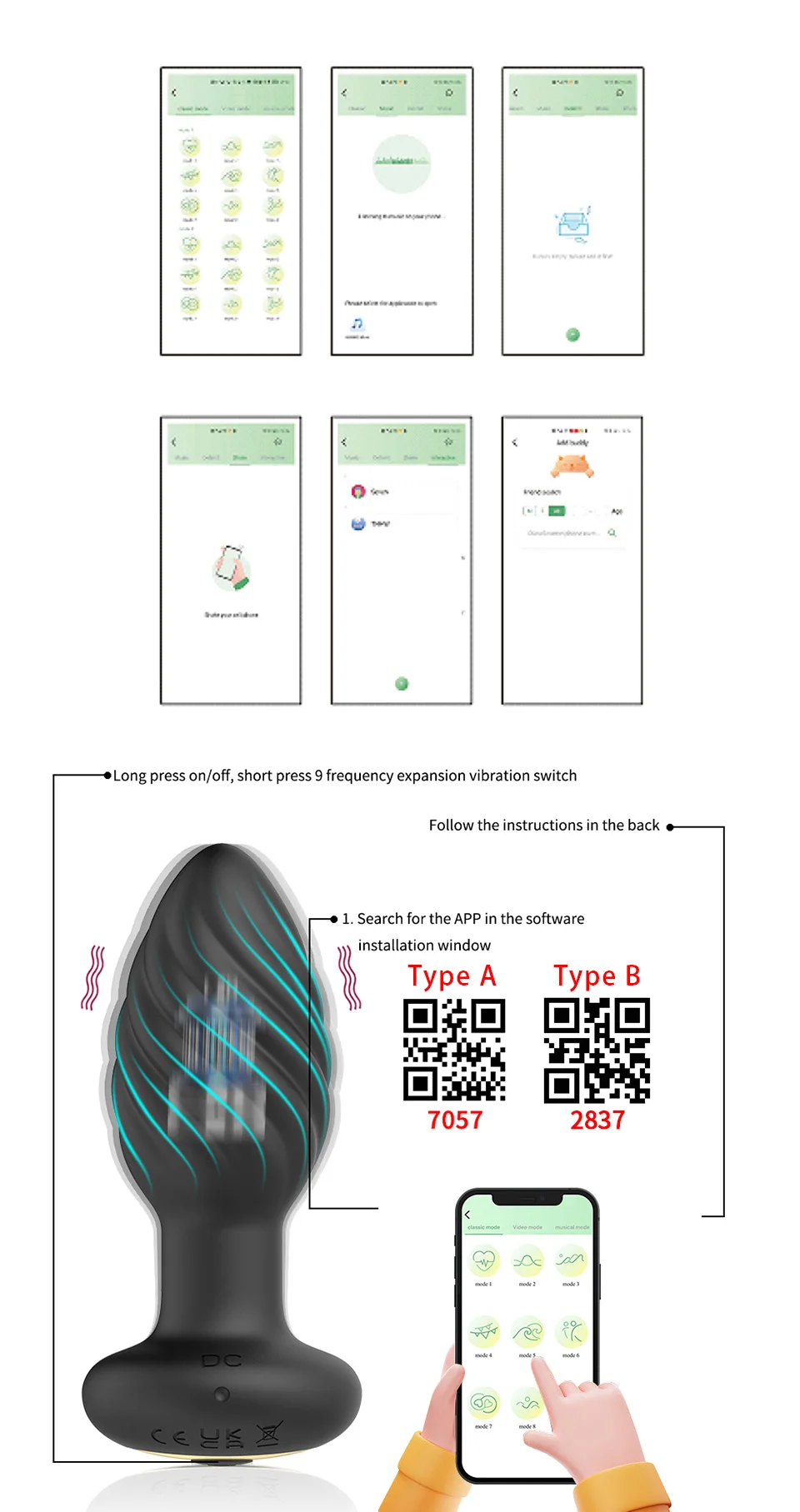 Anal Plug Vibrator APP Remote Control Male Sex Toy Prostate Massager Female Masturbator Dildo Vibration Stimulation Adult Orgasm Anal Plug Vibrator APP Remote Control Male Sex Toy Prostate Massager Female Masturbator Dildo Vibration Stimulation Adult Orgasm