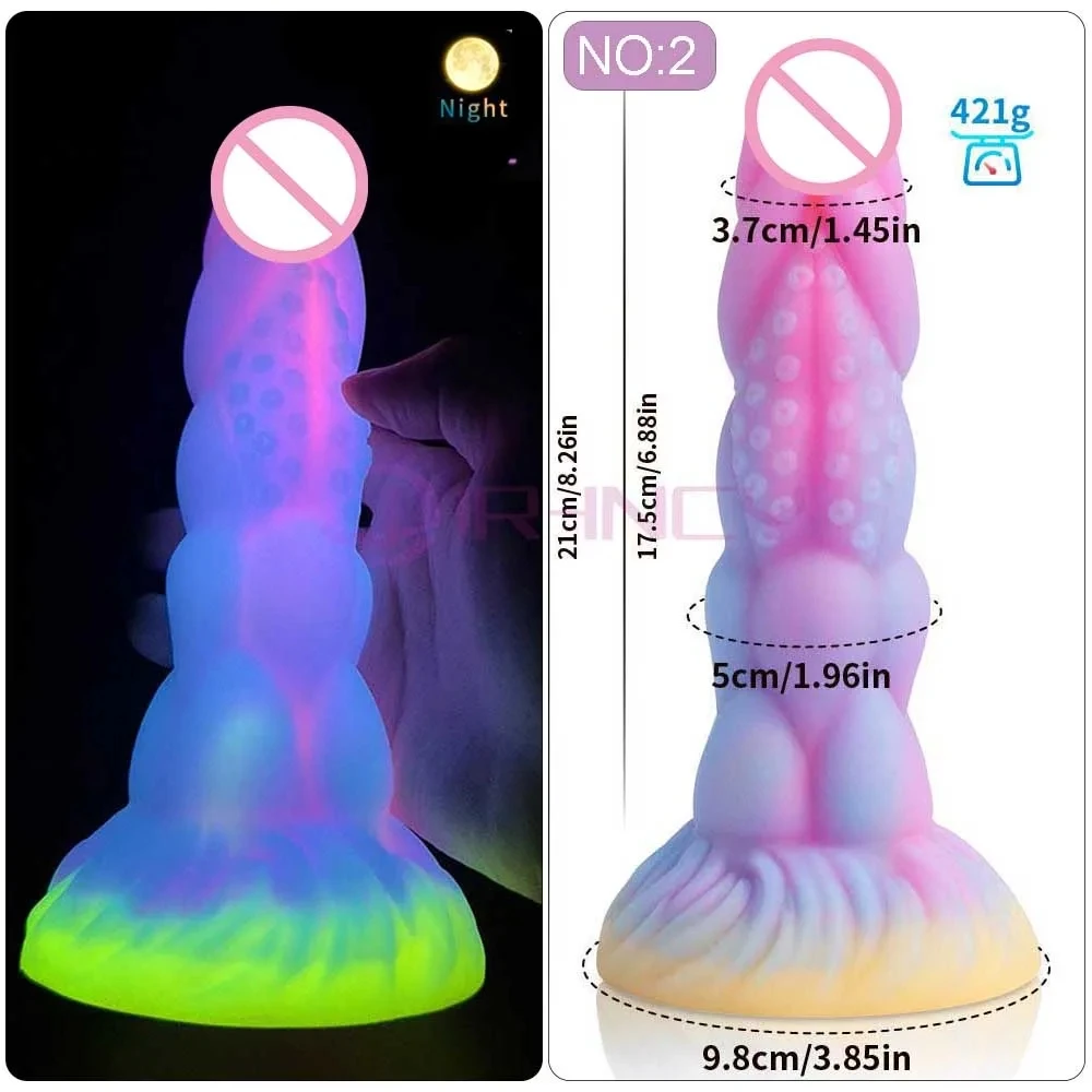 2024 Luminous Anal Plug Animals Dildos For Women Men Butt Plug With Suction Cup Silicone Anal Plug Beautiful Anal Sex Toys 2024 Luminous Anal Plug Animals Dildos For Women Men Butt Plug With Suction Cup Silicone Anal Plug Beautiful Anal Sex Toys