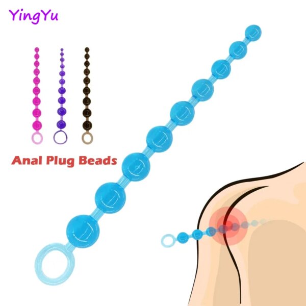 Plastic Anal Beads for Wome Men Adult Sex Toys Gay Anus Stimulator Prosate Massage Buttplug Anal Beads G spot Orgasm Props
