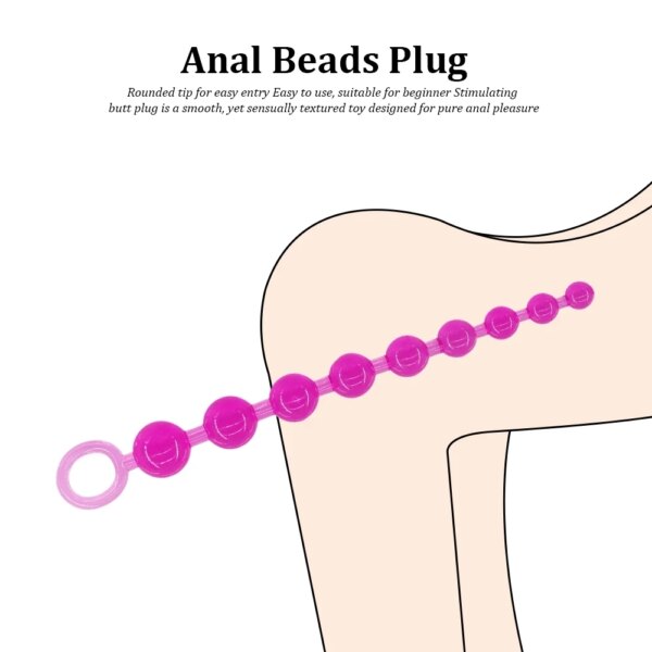 Plastic Anal Beads for Wome Men Adult Sex Toys Gay Anus Stimulator Prosate Massage Buttplug Anal Beads G spot Orgasm Props