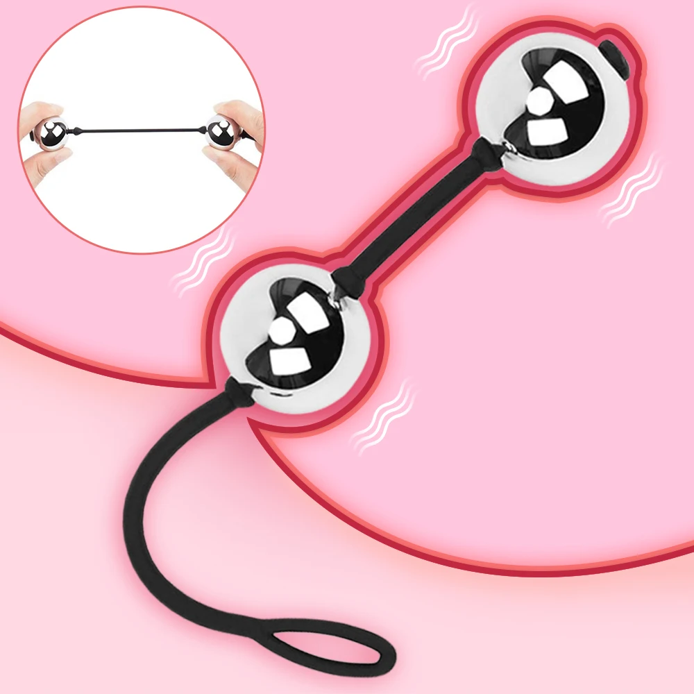 3 Sizes of Metal Contraction Balls Butt Plug Female Reduction Couples Vaginal Shrink Sex Toys for Women Anal Toy for Couples 3 Sizes of Metal Contraction Balls Butt Plug Female Reduction Couples Vaginal Shrink Sex Toys for Women Anal Toy for Couples