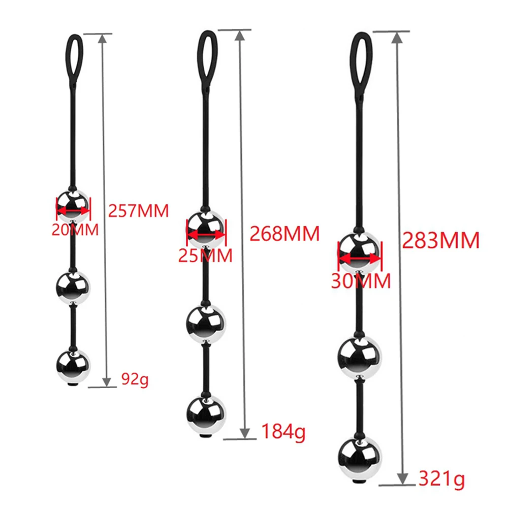 3 Sizes of Metal Contraction Balls Butt Plug Female Reduction Couples Vaginal Shrink Sex Toys for Women Anal Toy for Couples 3 Sizes of Metal Contraction Balls Butt Plug Female Reduction Couples Vaginal Shrink Sex Toys for Women Anal Toy for Couples