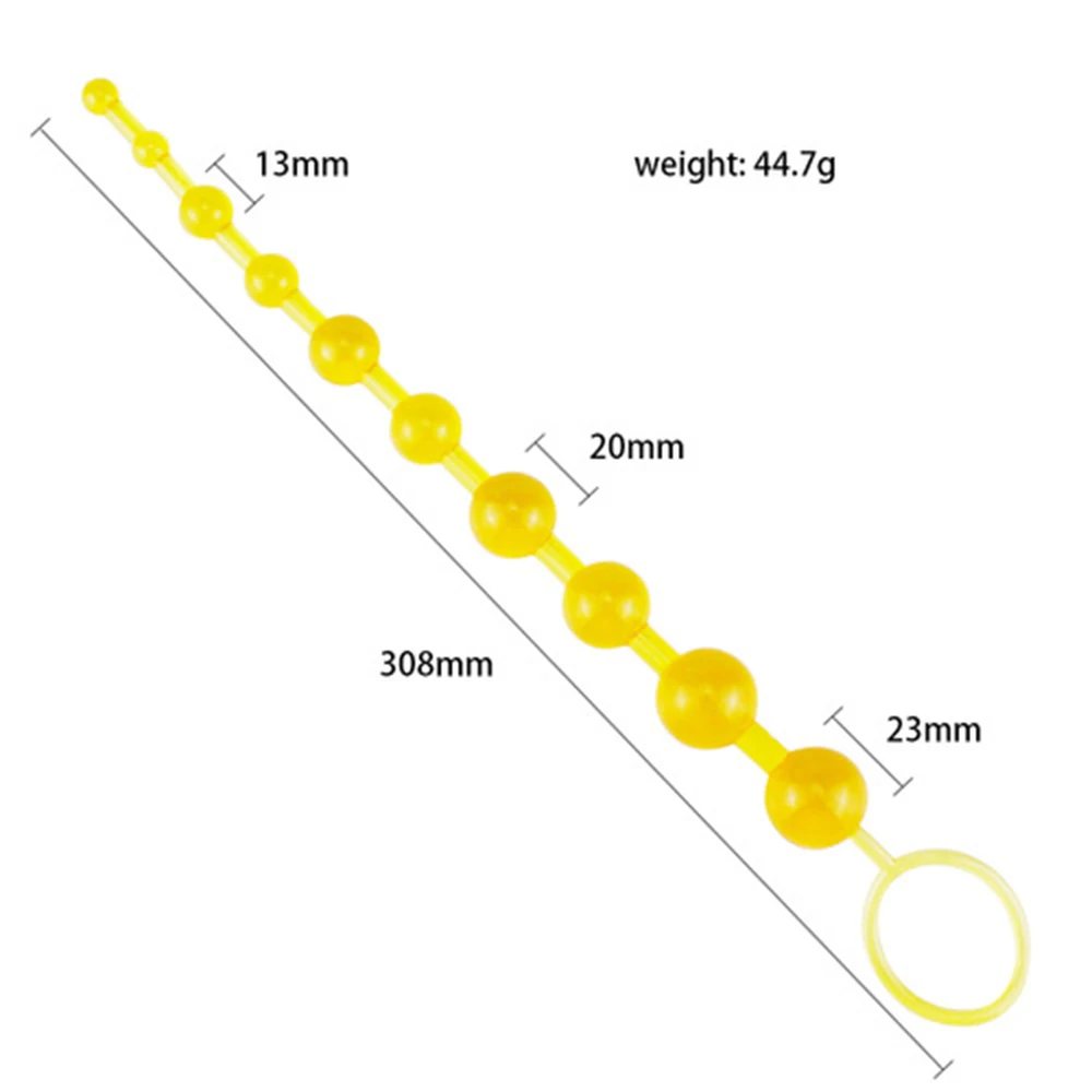 Anal Beads Sex Toys for Women Men Gay Buttplug Beads Long Butt Beads Vagina Clit Pull Ring Ball Anal Stimulator Sex Accessories