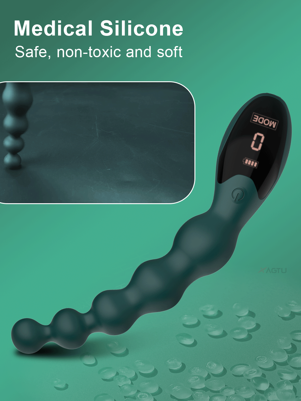 Vibrating Anal Beads Butt Plug for Men Women Anal Vibrator Anal Balls Men Prostate Massager with LED Digtal Screen