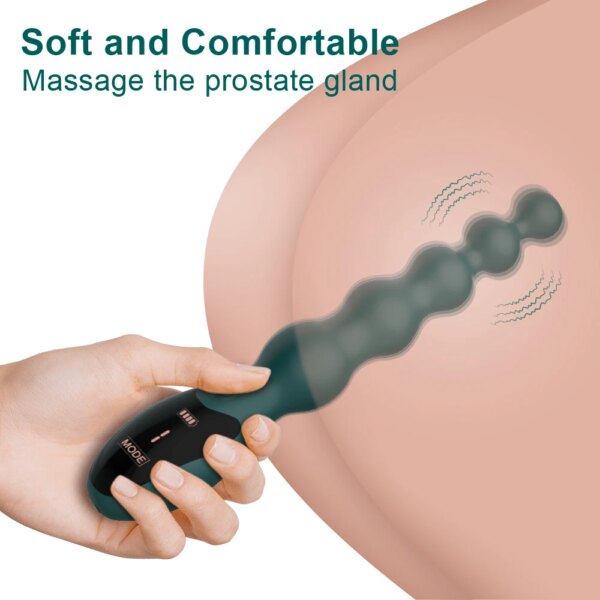 Vibrating Anal Beads Butt Plug for Men Women Anal Vibrator Anal Balls Men Prostate Massager with LED Digtal Screen