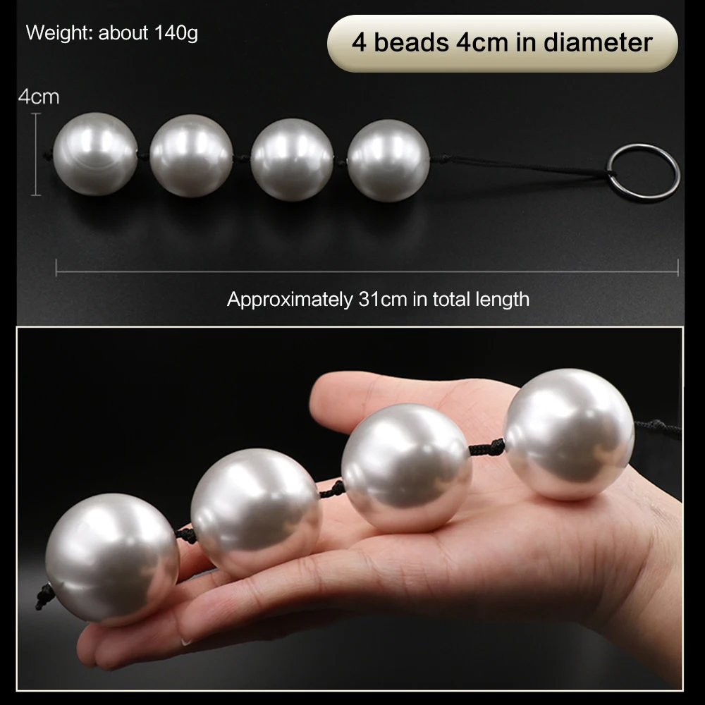 Super Large Pearl Anal Plugs Long Anal Beads Butt Plug Vaginal Balls Sex Toys For Women Men Handheld Anus Masturbator Expander Super Large Pearl Anal Plugs Long Anal Beads Butt Plug Vaginal Balls Sex Toys For Women Men Handheld Anus Masturbator Expander