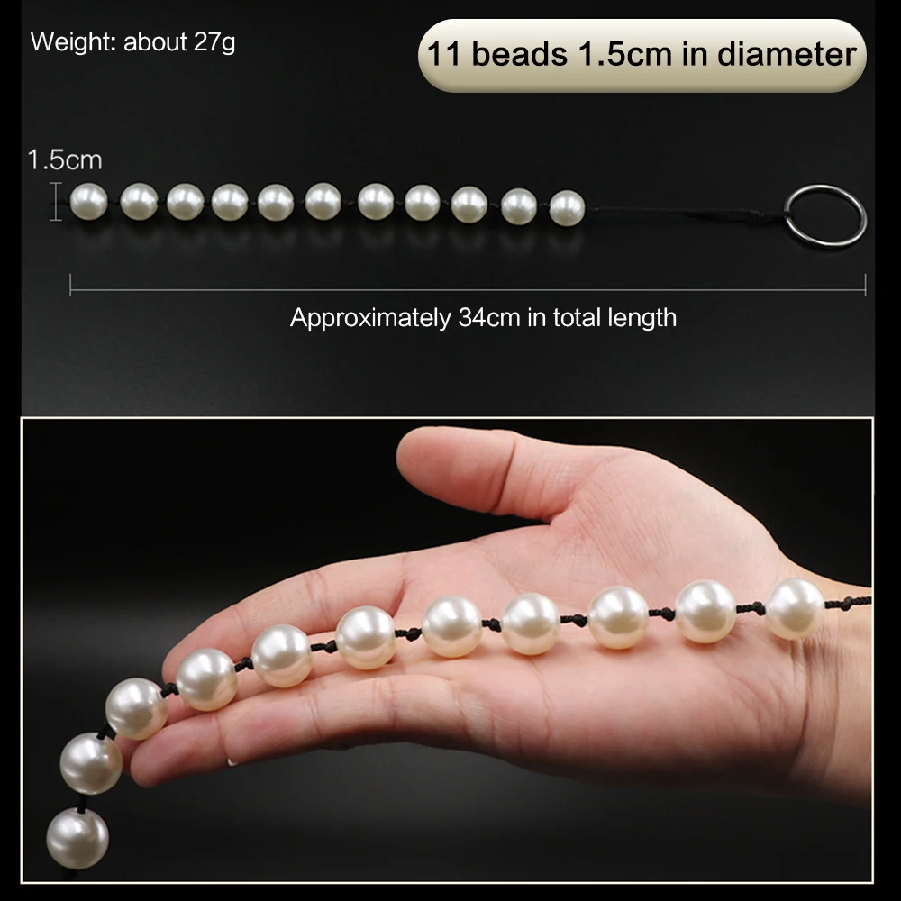 Super Large Pearl Anal Plugs Long Anal Beads Butt Plug Vaginal Balls Sex Toys For Women Men Handheld Anus Masturbator Expander Super Large Pearl Anal Plugs Long Anal Beads Butt Plug Vaginal Balls Sex Toys For Women Men Handheld Anus Masturbator Expander