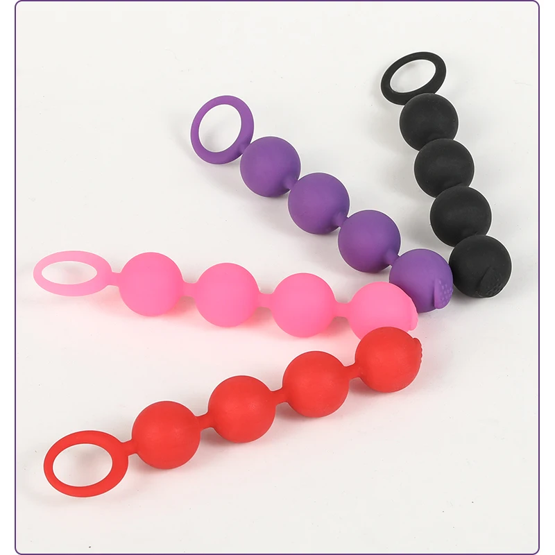 Bdsm Silicone Big Anal Plug 4 Ball Anal Bead Anus Masturbation Butt Plug Erotic Flirt Sex Toy Prostate Massage for Men Women 18+