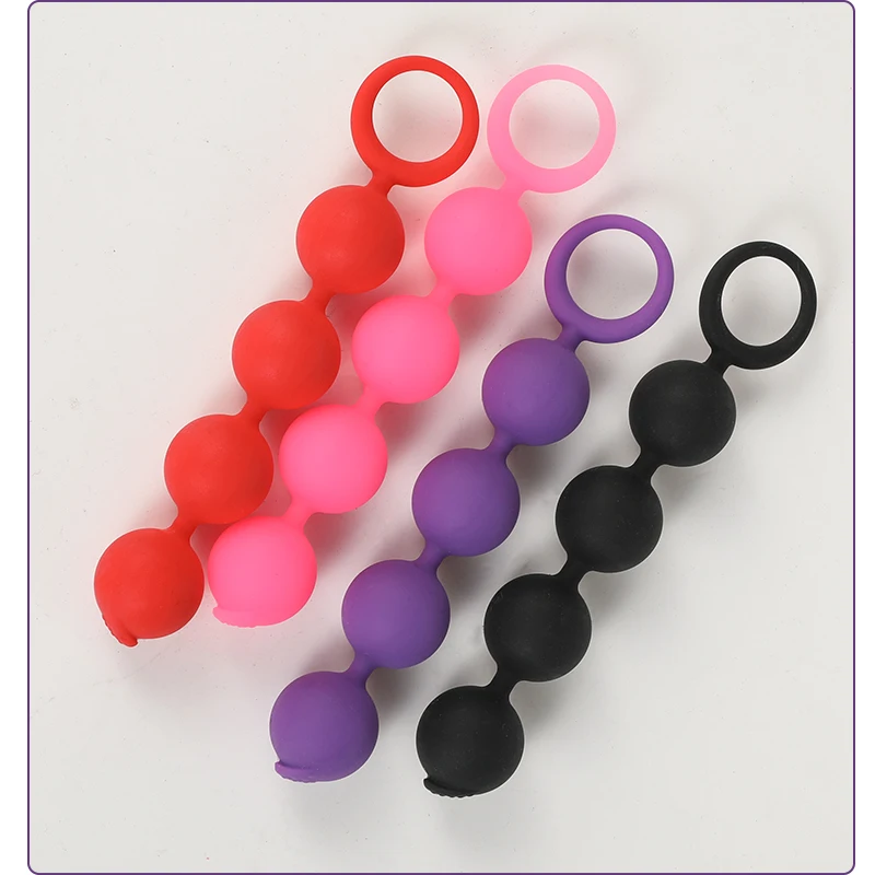 Bdsm Silicone Big Anal Plug 4 Ball Anal Bead Anus Masturbation Butt Plug Erotic Flirt Sex Toy Prostate Massage for Men Women 18+