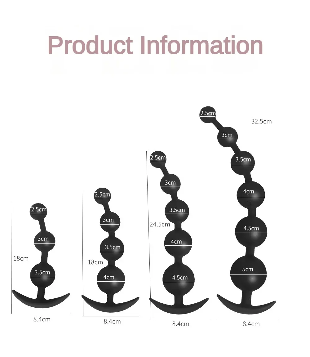 4 Sizes Silicone Anal Beads Anal Plug Butt Plug Pull Beads Dildo Masturbator Anal Dilator Adult Sex Toys For Woman Men Sex Shop 4 Sizes Silicone Anal Beads Anal Plug Butt Plug Pull Beads Dildo Masturbator Anal Dilator Adult Sex Toys For Woman Men Sex Shop
