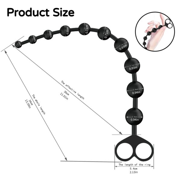 Long Anal Beads Butt Plug Prostate Massage Vaginal G-Spot Stimulator Sex Toy Unisex Adult 18 Masturbation Backyard Trainer